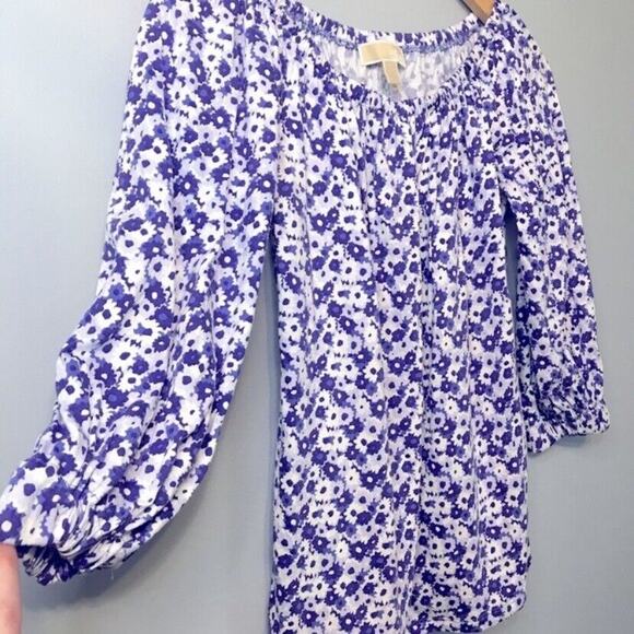 MICHAEL Michael Kors Purple & White Floral Off Shoulder Top - Picture 7 of 10